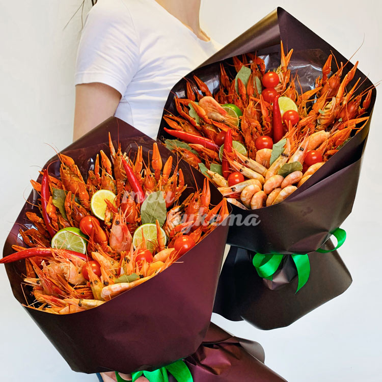 Букет из раков и креветок (доп. фото)
